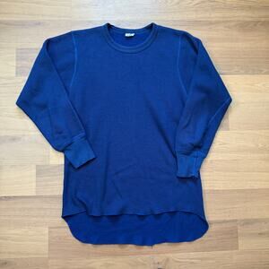 Men's Vintage 80's Arctex Long John's Navy Blue Thermal Long Sleeve Shirt Sz L